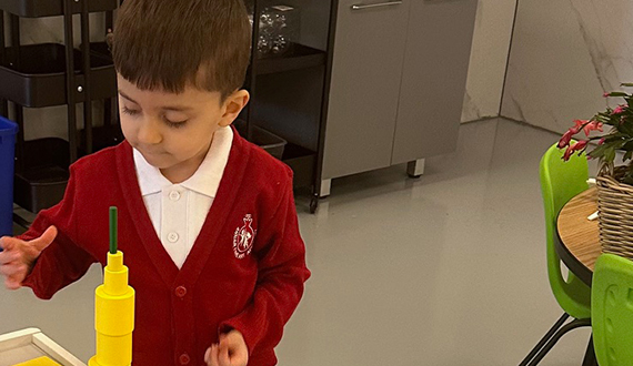 Arts lesson at Annar Daycare Center in Port Moody, BC